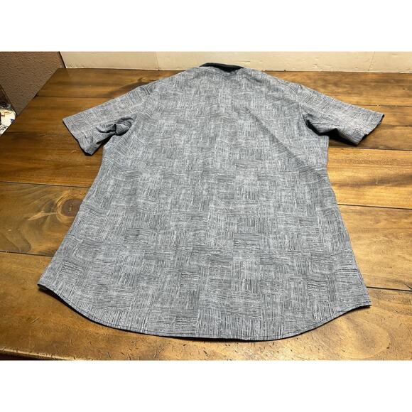 Lululemon Airing Easy Shirt Mens M Gray Performance Stretch Preppy Button Up - Picture 9 of 10